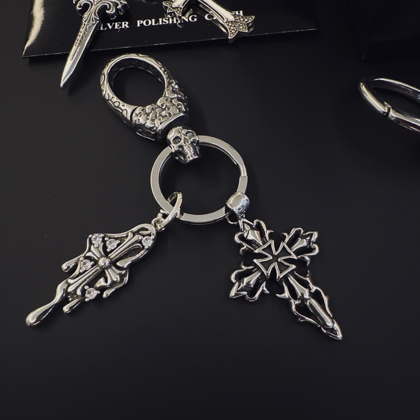 Chrome Hearts Silver Keychains